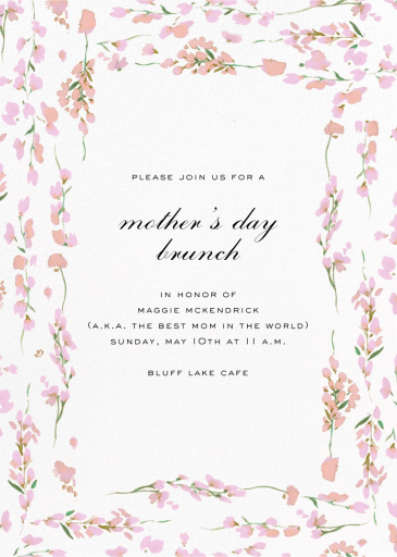 Splendid Floral - Mother's Day Invitation by Carolina Herrera