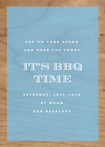 Wood Grain Color Block - Summer Party Invitation by Paperless Post