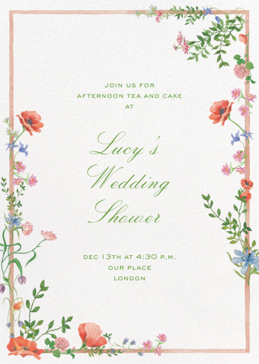 Blooming Pastels - Bridal Shower Invitation by Clementina Sketchbook