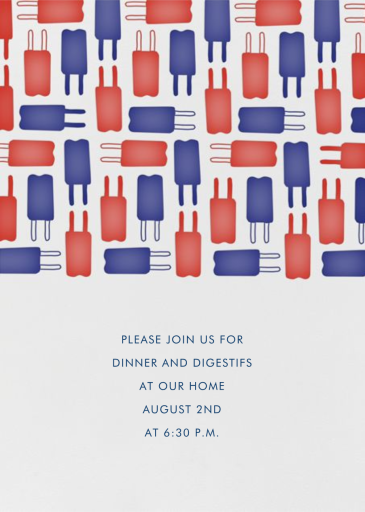 Popsicle Pattern - BBQ Invitation by Linda and Harriett