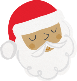Santa's Satisfied Greeting - Greeting Card by Meri Meri