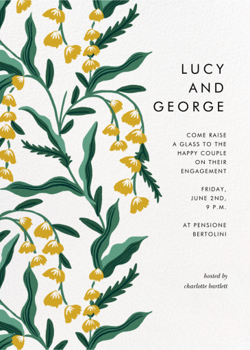 Golden Lily of the Valley - Engagement Party Invitation by Rifle Paper Co.