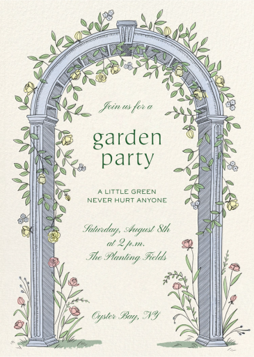 Garden Arch - Garden Party Invitation by Martha Stewart