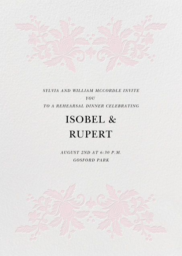 Leaf Lace I Save The Date by Oscar de la Renta