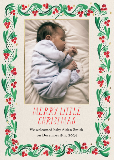 Berry Border Photo - Christmas Card by Mr. Boddington's Studio