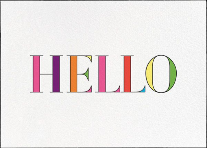 Rainbow Hello - Greeting Card by kate spade new york