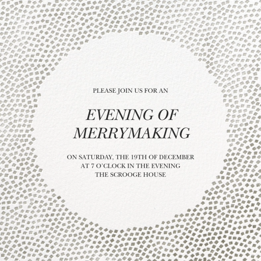 Metallic Confetti - Holiday Party Invitation by Kelly Wearstler