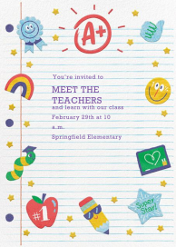 A+ - Meet the Teacher Invitation by Paperless Post