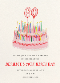 All the Candles - 60th Birthday Invitation by Mr. Boddington's Studio