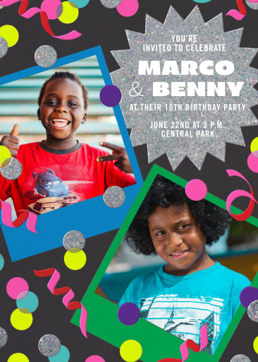 Nostalgia instantánea - Invitación de cumpleaños de Paperless Post