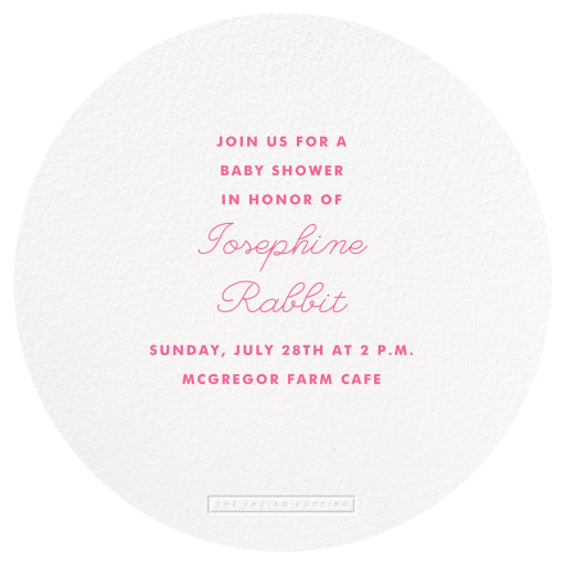 Baby Face - Baby Shower Invitation by The Indigo Bunting - Back