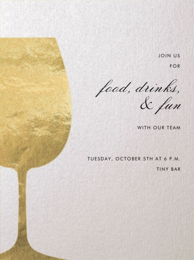 Wineglass Foil by Paperless Post