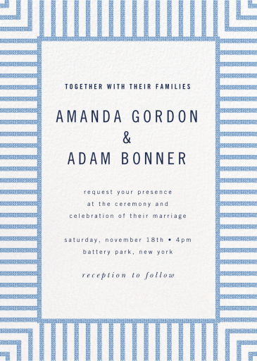Seersucker Stripe - Wedding Invitation by kate spade new york