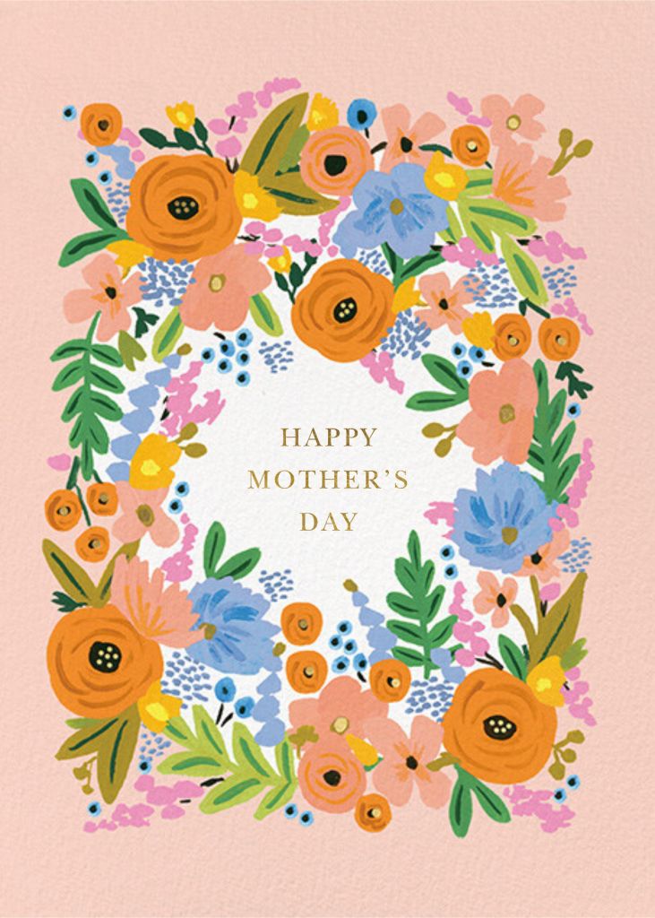 Floral Border Mother's Day - Mother's Day Card | Send online instantly ...