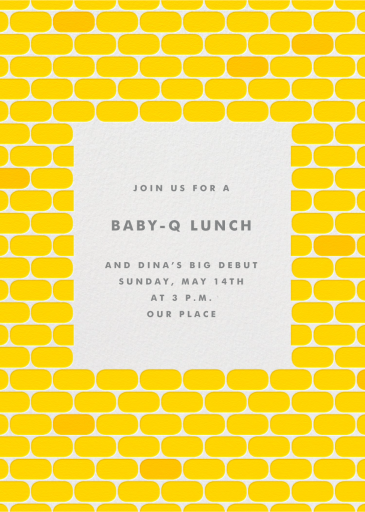 Corn On The Cob - Baby Shower Invitation by Paperless Post