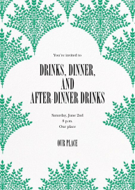 Fanned Frond (Invitation) by Carolina Herrera