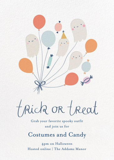 Boo-loons - Halloween Invitation by Little Cube