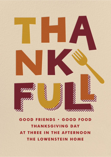 So Full - Thanksgiving Invitation by Cheree Berry Paper & Design