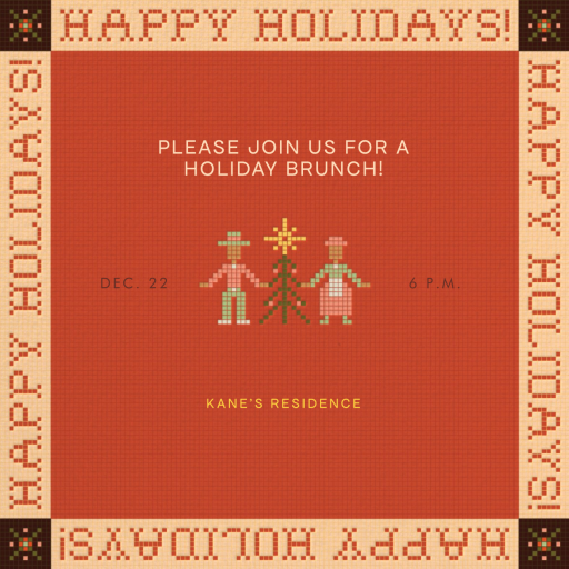 Homespun - Holiday Party Invitation by Rubinski Works