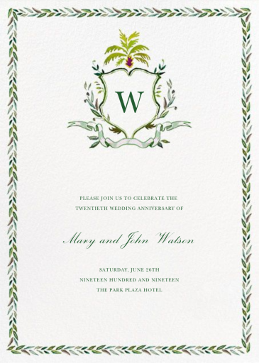 Crusoe Family Crest - 50th Anniversary Invitation by Happy Menocal