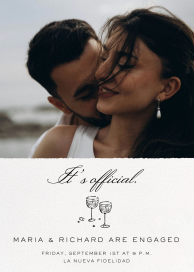 Crystal Glass Photo - Engagement Party Invitation by Paperless Post