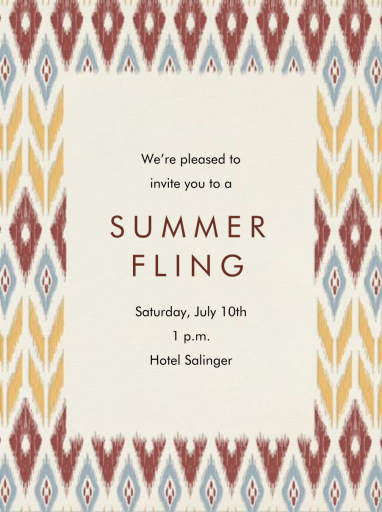 Ikat - Summer Party Invitation by Paperless Post
