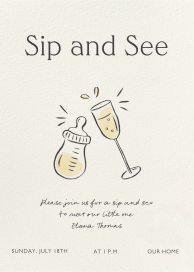 Baby Toast - Sip and See Invitation by Paperless Post