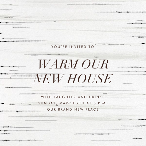 Birch Bark (Square) - Moving Announcement by Paperless Post