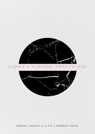 Marble Split Circle - Invitation by Paperless Post