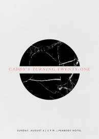 Marble Split Circle by Paperless Post