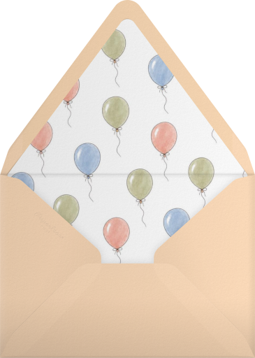 Bunting Flower Cart Invitation Envelope