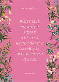 Garden Path - Bachelorette Party Invitation by Oscar de la Renta