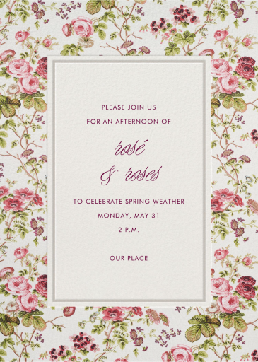 Trellis Bloom - Spring Party Invitation by Schumacher