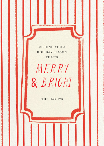 Merriest Stripes - Holiday Card by Mr. Boddington's Studio