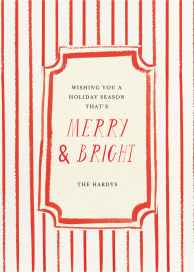 Merriest Stripes - Holiday Card by Mr. Boddington's Studio