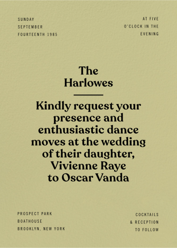 Ruche - Wedding Invitation by Goods Gang