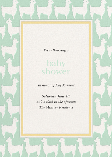 Alpaca Party - Baby Shower Invitation by kate spade new york