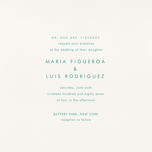 Pure and Simple - Invitation by Crane & Co.