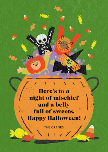 Candy Cauldron - Halloween Card by Paperless Post