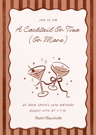 Coupe and Martini - Birthday Invitation by Paperless Post
