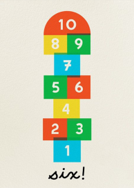 Hopscotch - Birthday Invitation by The Indigo Bunting