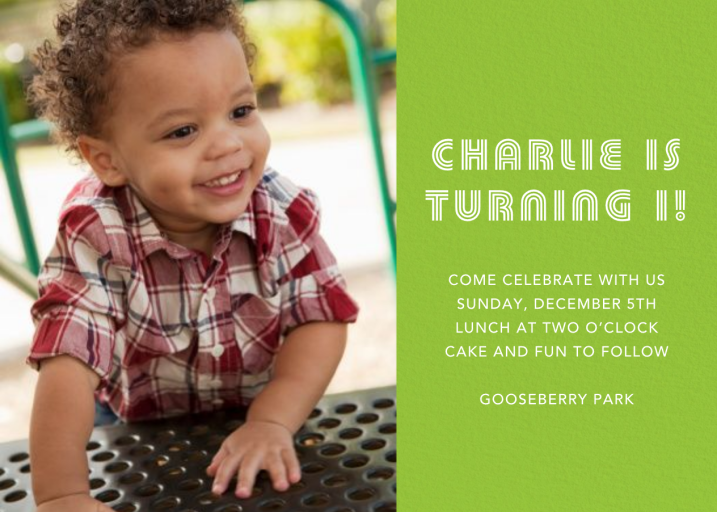 Photo Spread - First Birthday Invitation by Paperless Post