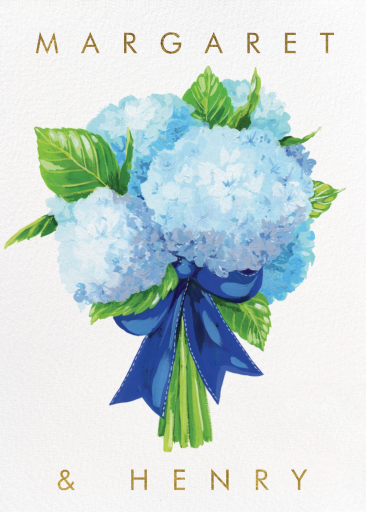 Hydrangea Bouquet - Congratulations Card by 2021 Co.