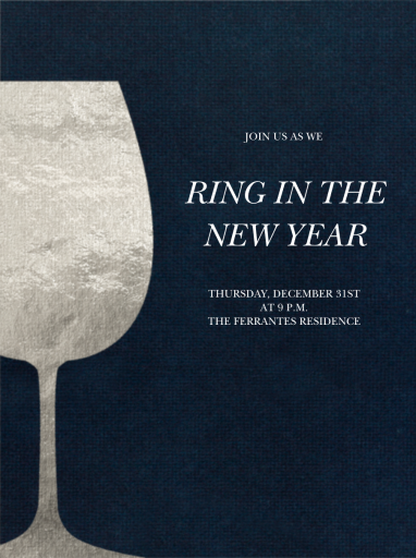 Wineglass Foil - New Year's Eve Invitation by Paperless Post