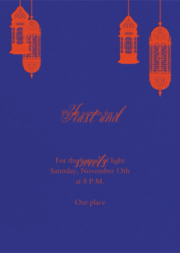 Tangiers - Diwali Invitation by Paperless Post