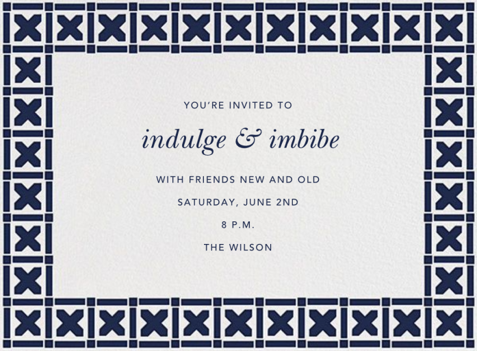 Moroccan Tiles - Cocktail Party Invitation by Jonathan Adler