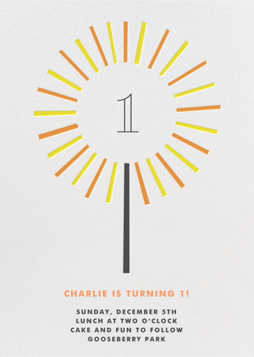 Year of the Sparkler - First Birthday Invitation by Paperless Post