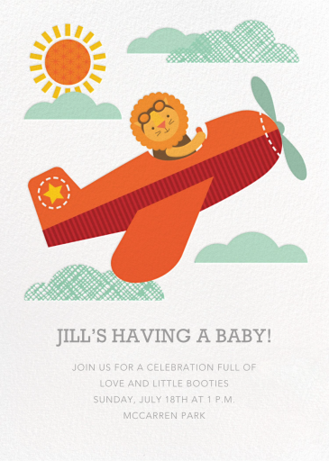 King of the Sky - Baby Shower Invitation by Petit Collage