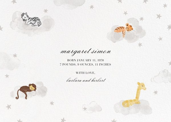 Starry Slumber (Announcement) - Birth Announcement by Paperless Post - Back