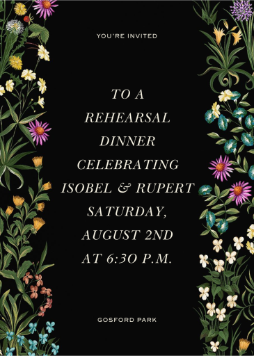 Garden Path - Rehearsal Dinner Invitation by Oscar de la Renta